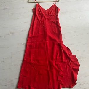 Zara red long maxi dress size medium